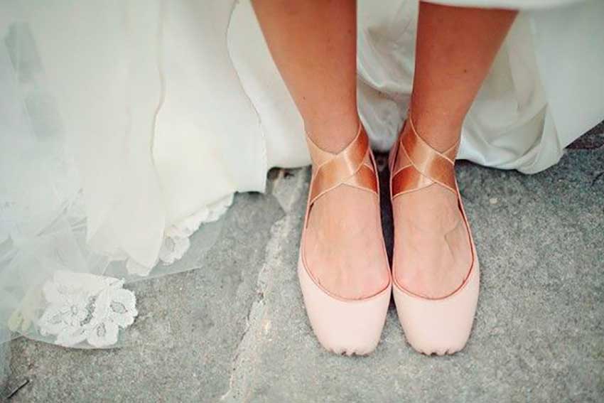 bailarinas para novia zapatos de novia