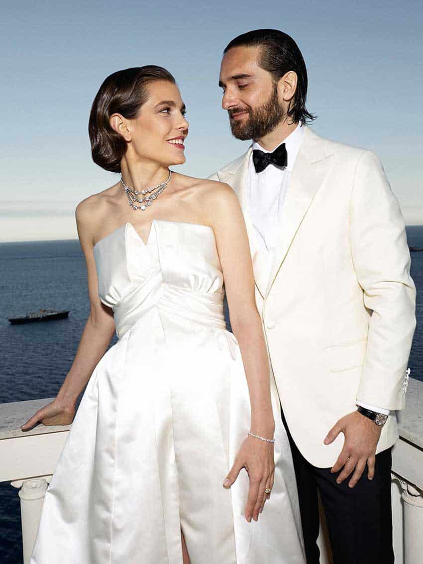 boda de Carlota Casiraghi inspiración para segundos vestidos de novia