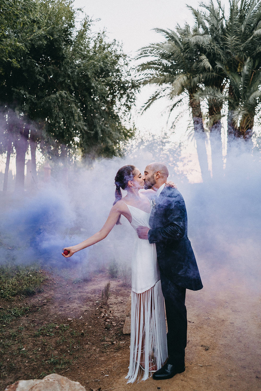 humo de colores para bodas