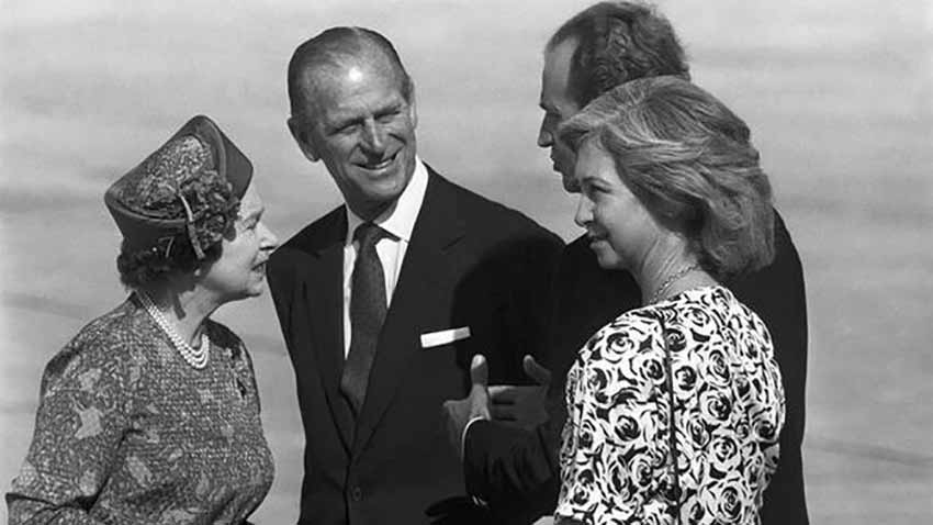Casa Real Británica con Don Juan Carlos y Doña Sofía 