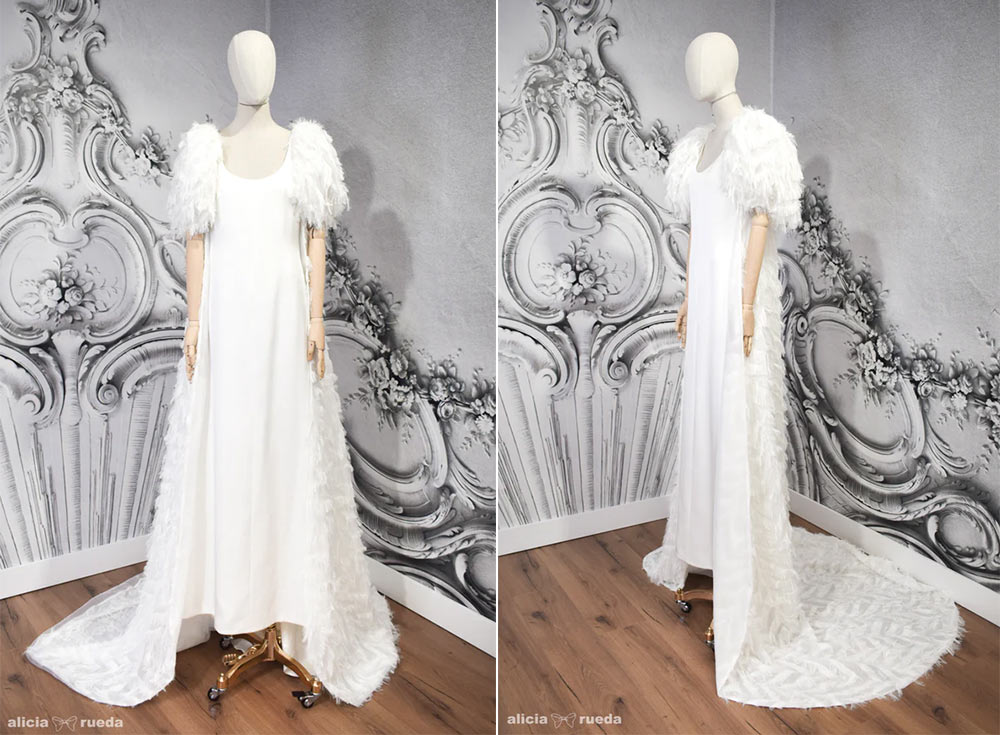 Tipos de tul para vestidos de novia // Diseño: Alicia Rueda 