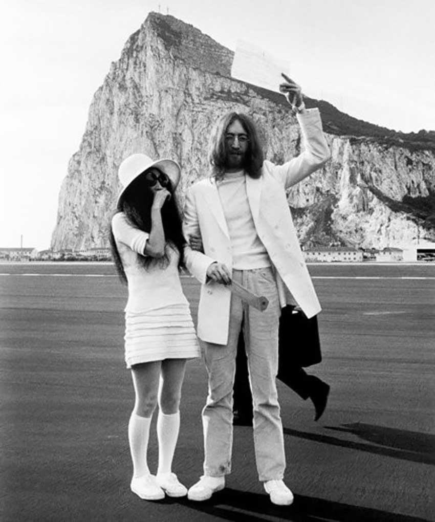 John Lennon y Yoko Ono 