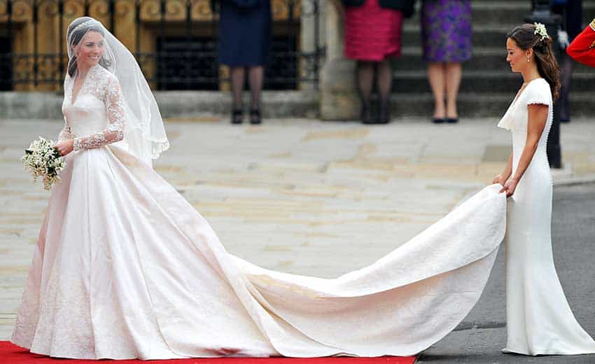 detalles vestido de novia Kate Middleton