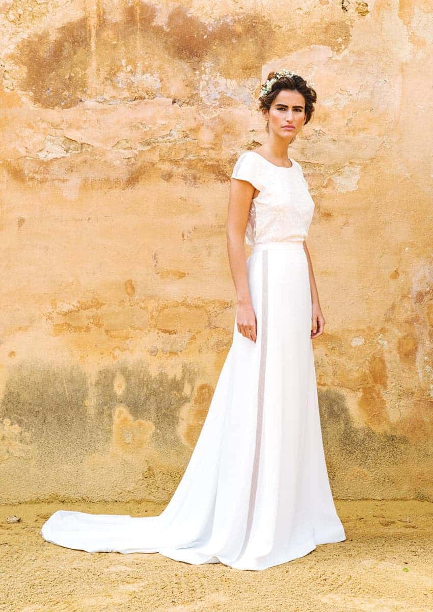 vestido de novia minimalista