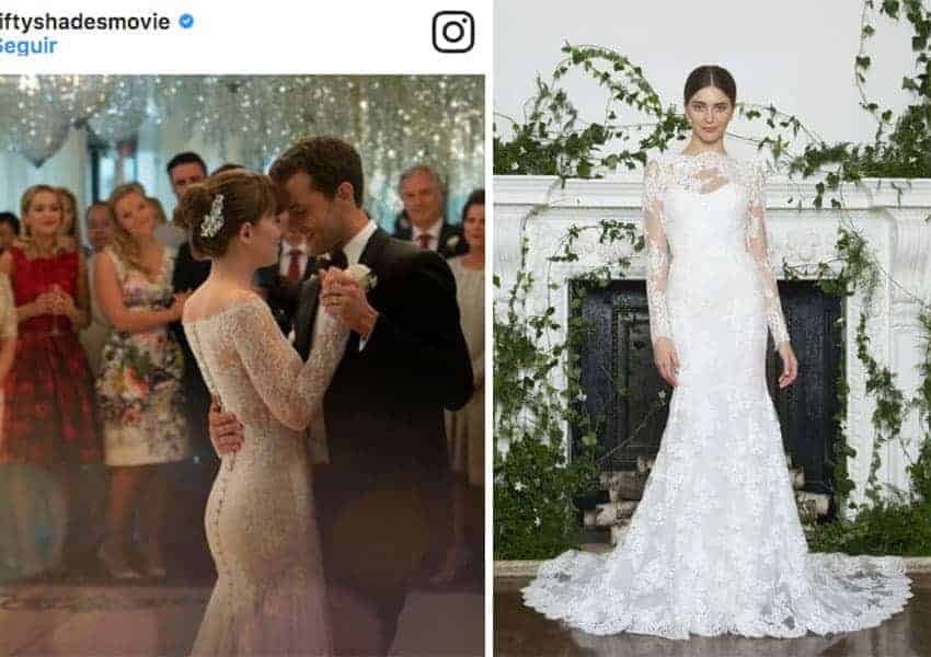 El vestido de novia de Anastasia Steele en '50 sombras liberadas' 