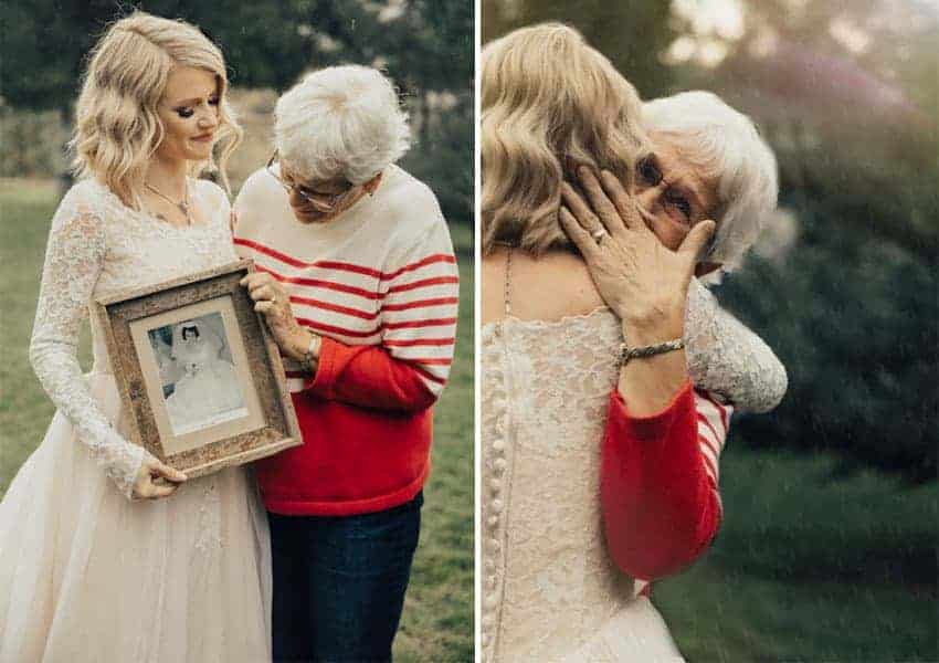 Esta novia le dio una sorpresa a su abuela durante la sesión preboda