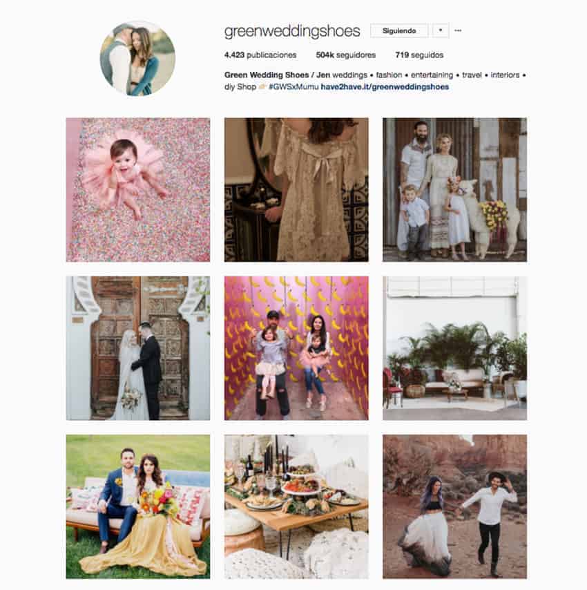 cuentas de Instagram de inspiración de bodas