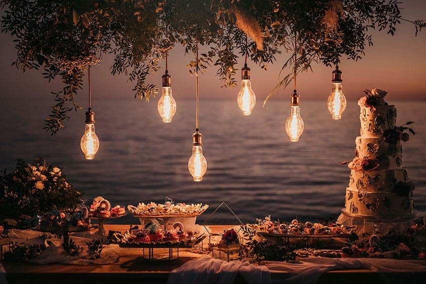 Iluminación decorativa para bodas. Editorial Tabarca. Sweet Angel WP