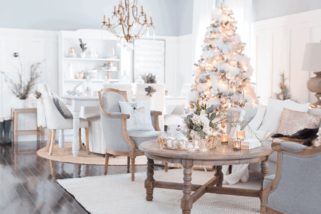decoración Navidad 2017 blanco