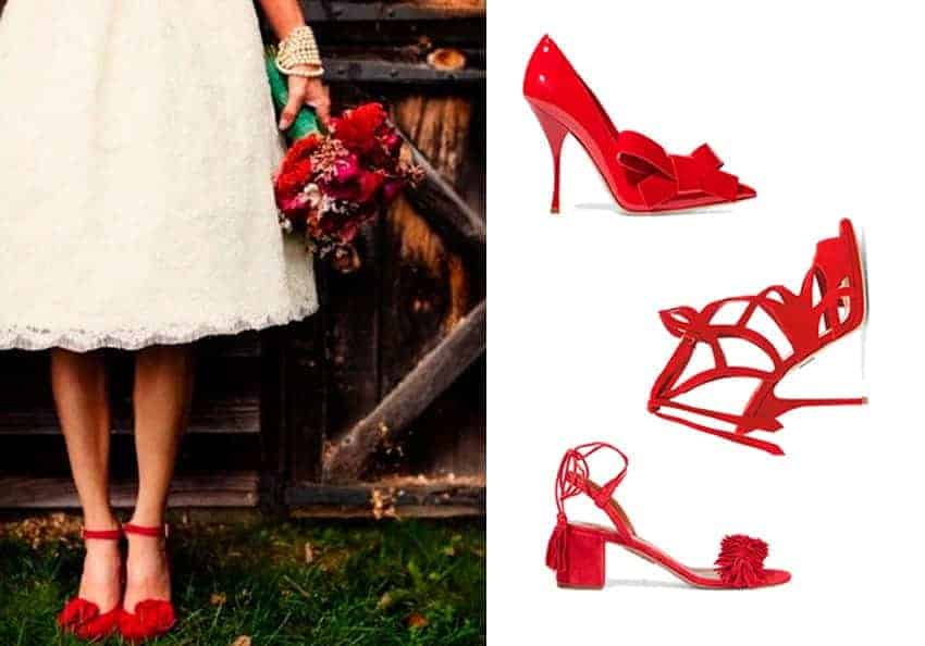 zapatos rojos para novias