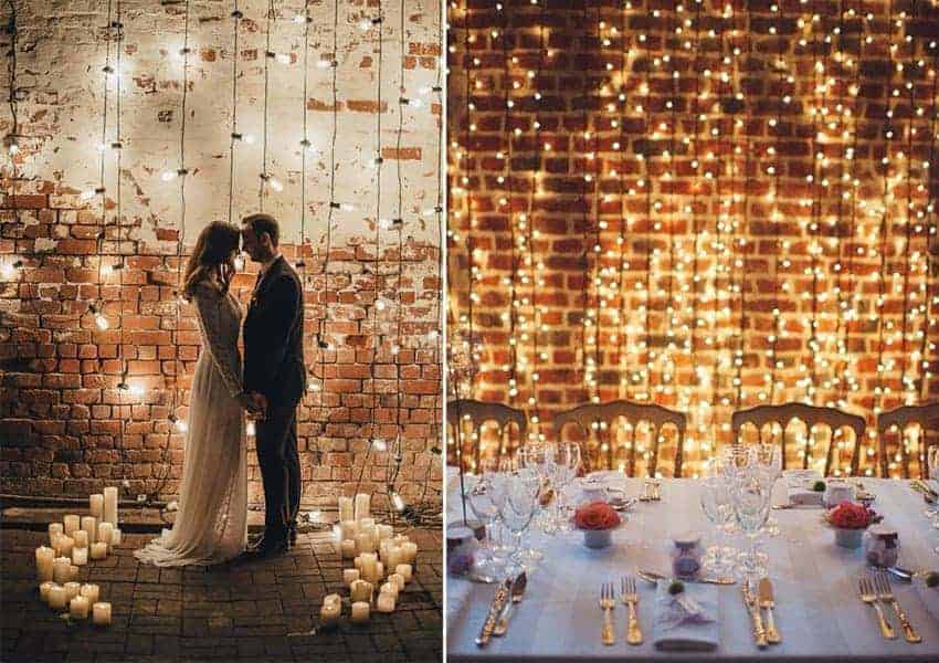 Cortinas con luces para bodas