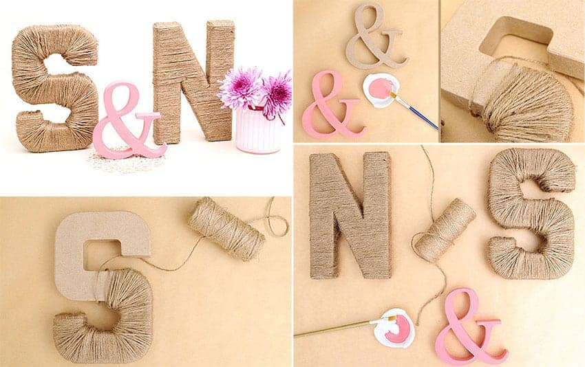 decorar tu boda con letras