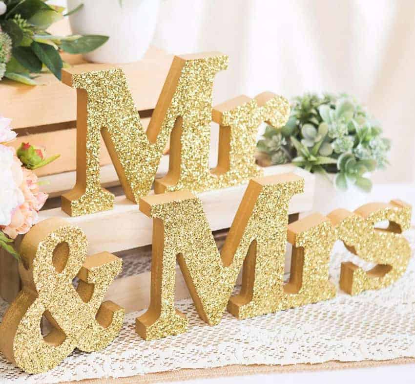 decorar tu boda con letras