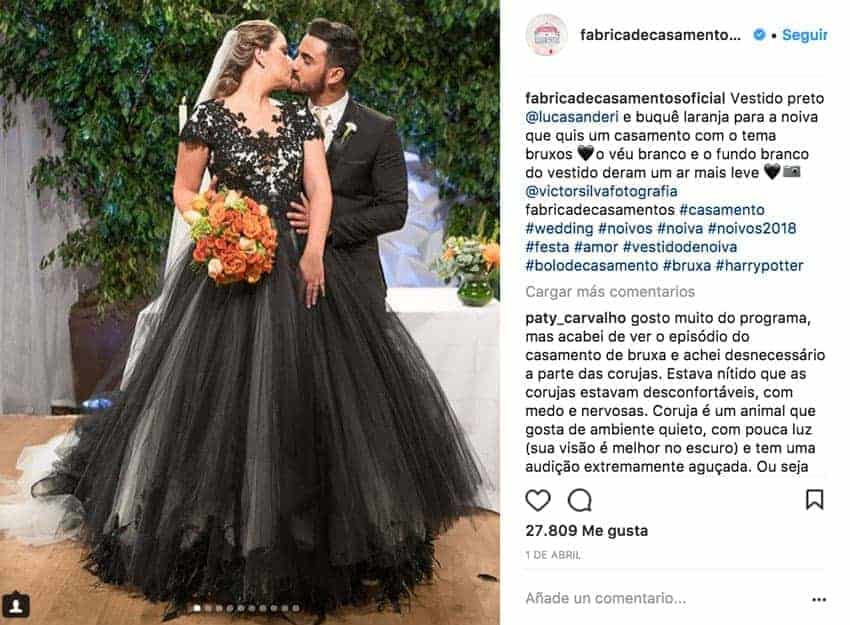 giro Consejo compensar Esta novia con vestido negro se ha hecho viral
