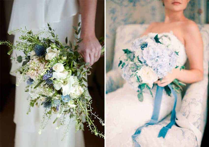 Decoración de boda azul y blanco