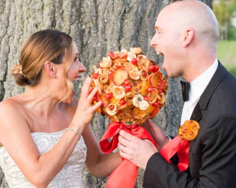 Ramos de pizza para novias