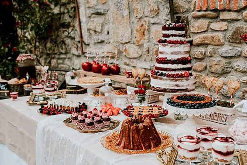tartas de boda de invierno