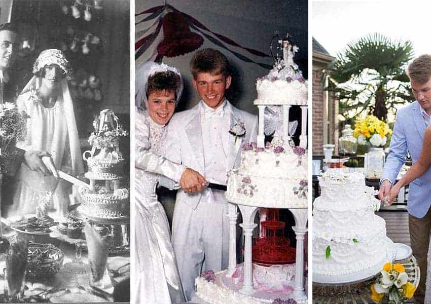tartas de boda a través de las edades