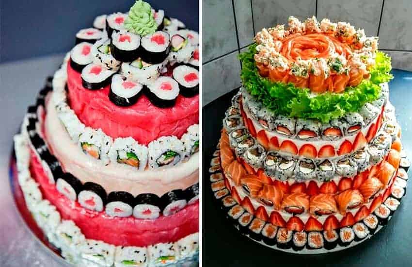 tartas de boda de sushi