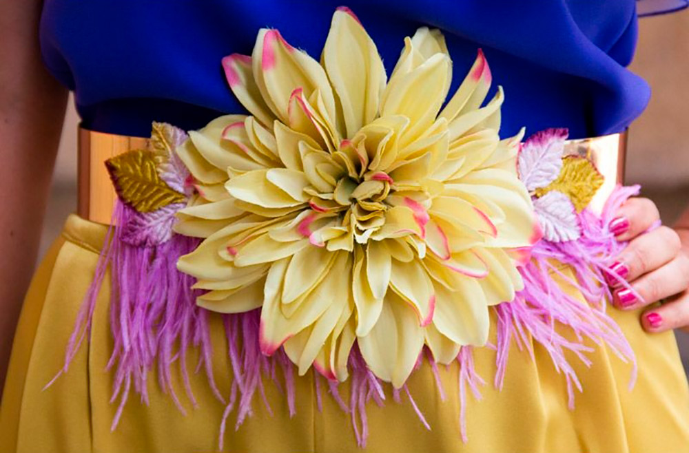 Cinturones flores de tela para vestidos de fiesta e invitadas