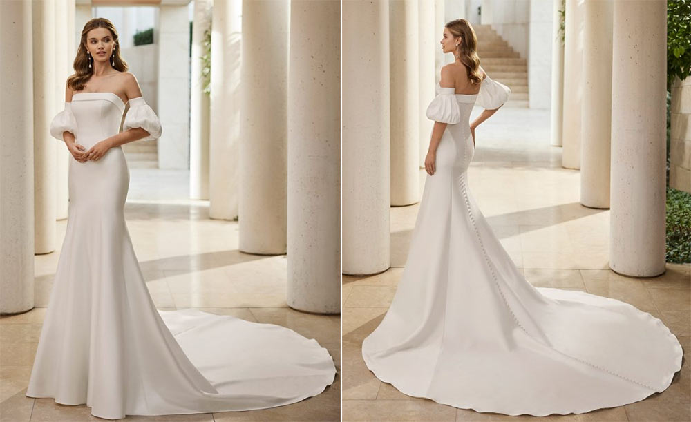 Vestidos de novia sencillos y elegantes // Diseño: Rosa Clarà 