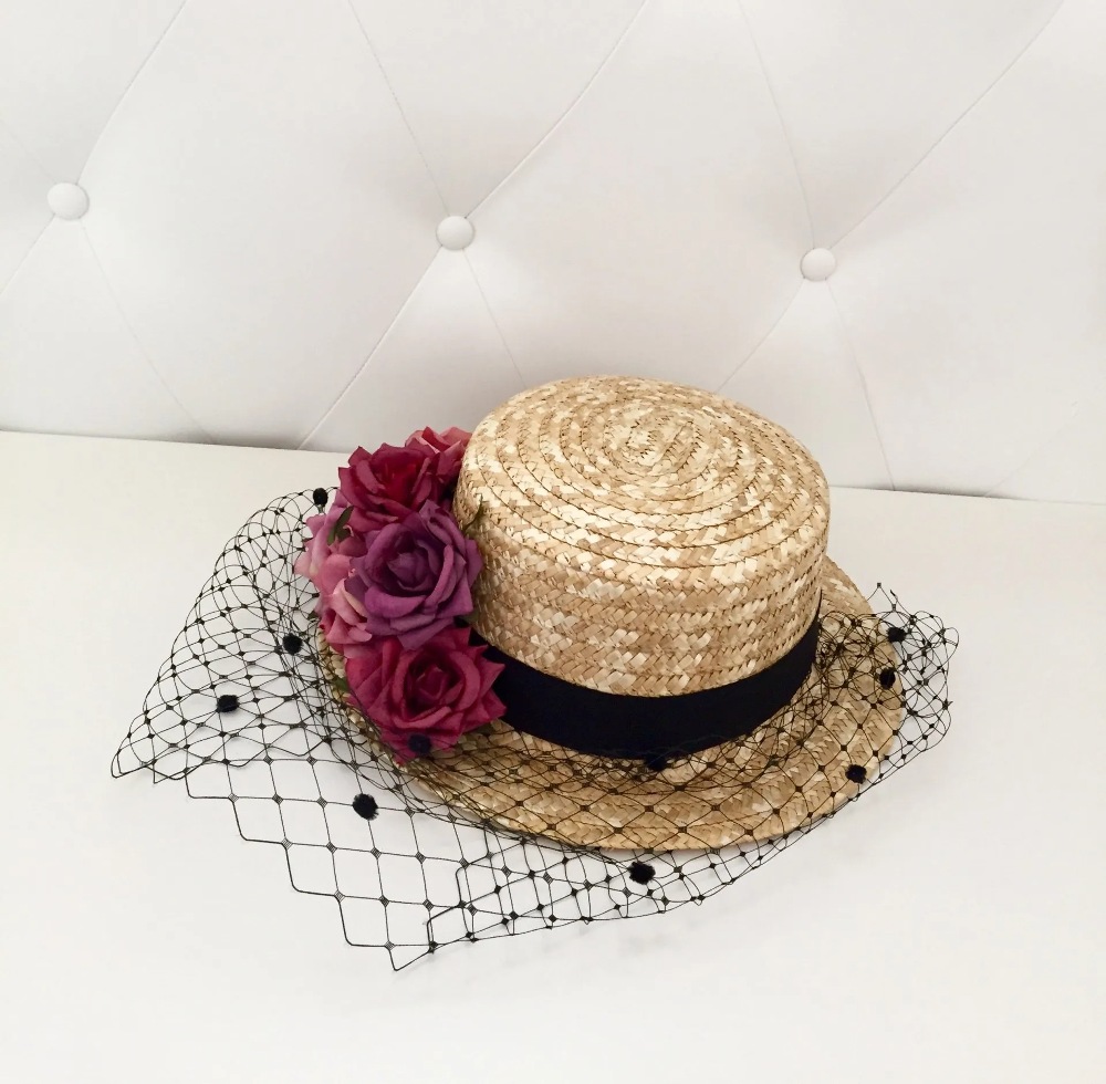 sombreros con flores para bodas