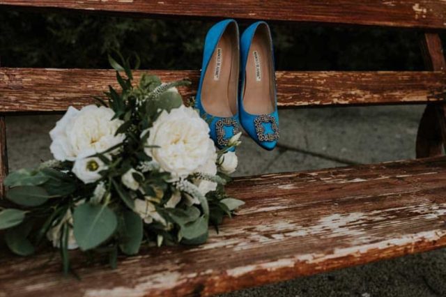 zapatos joya para novias algo azul