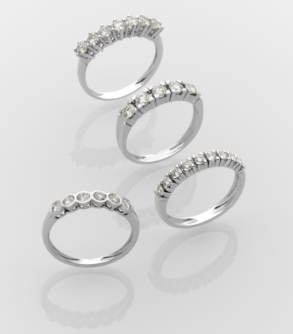 anillos de compromiso en oro blanco