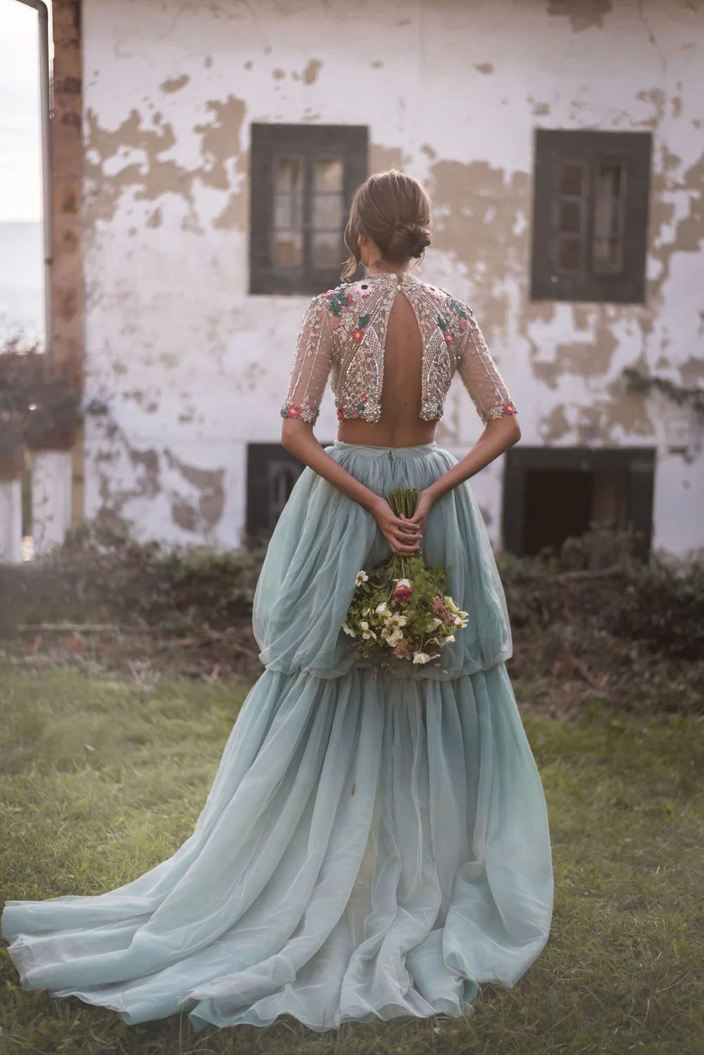 vestido de novia dos piezas