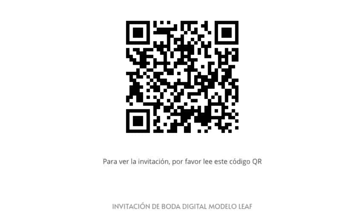 invitaciones de boda digitales código QR