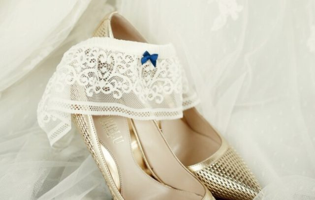 liga de la novia zapatos de novia