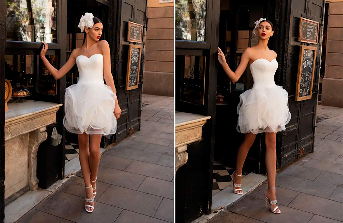 Vestidos de novia flamencos diseños cortos 