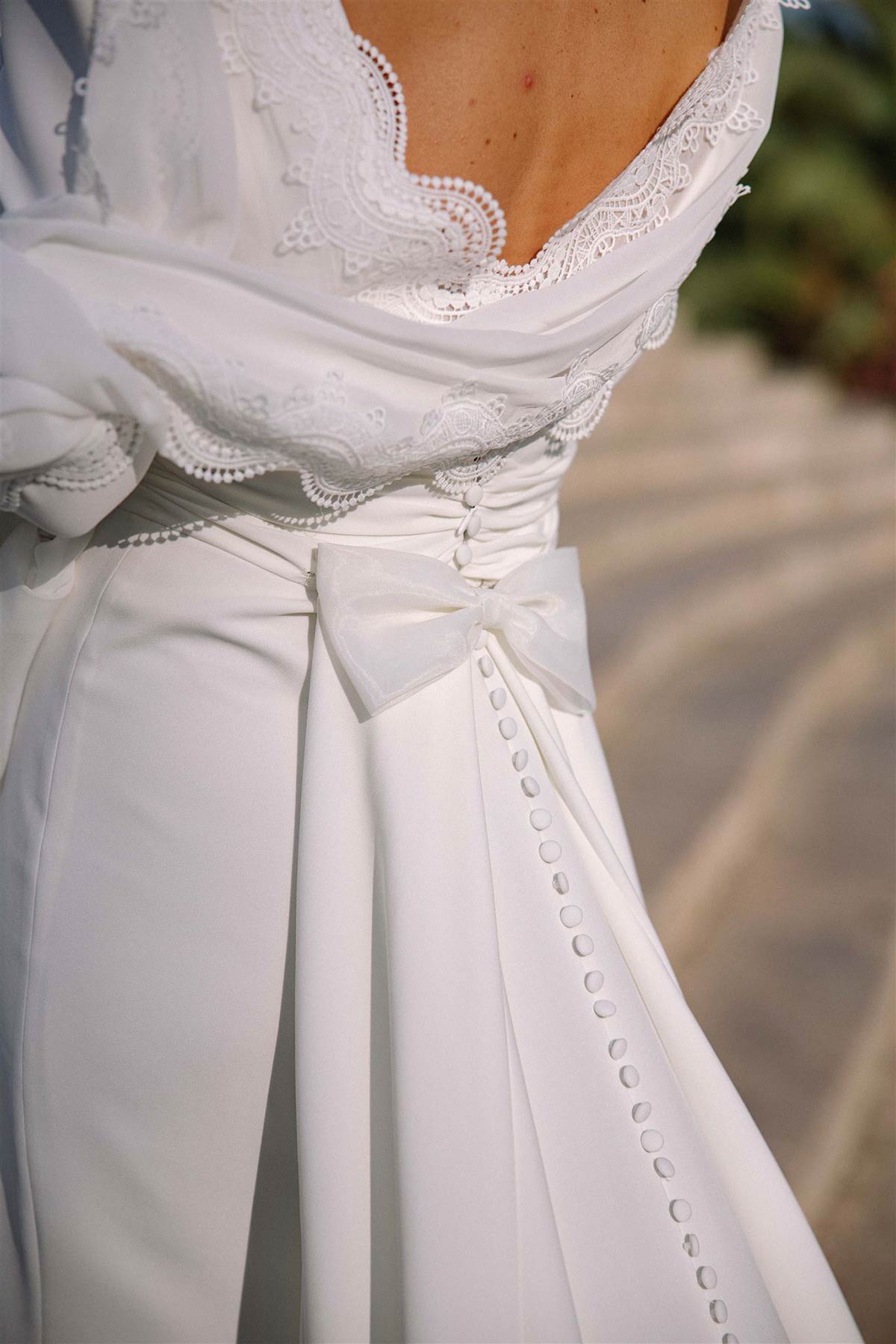 vestido novia silvia fernandez botones