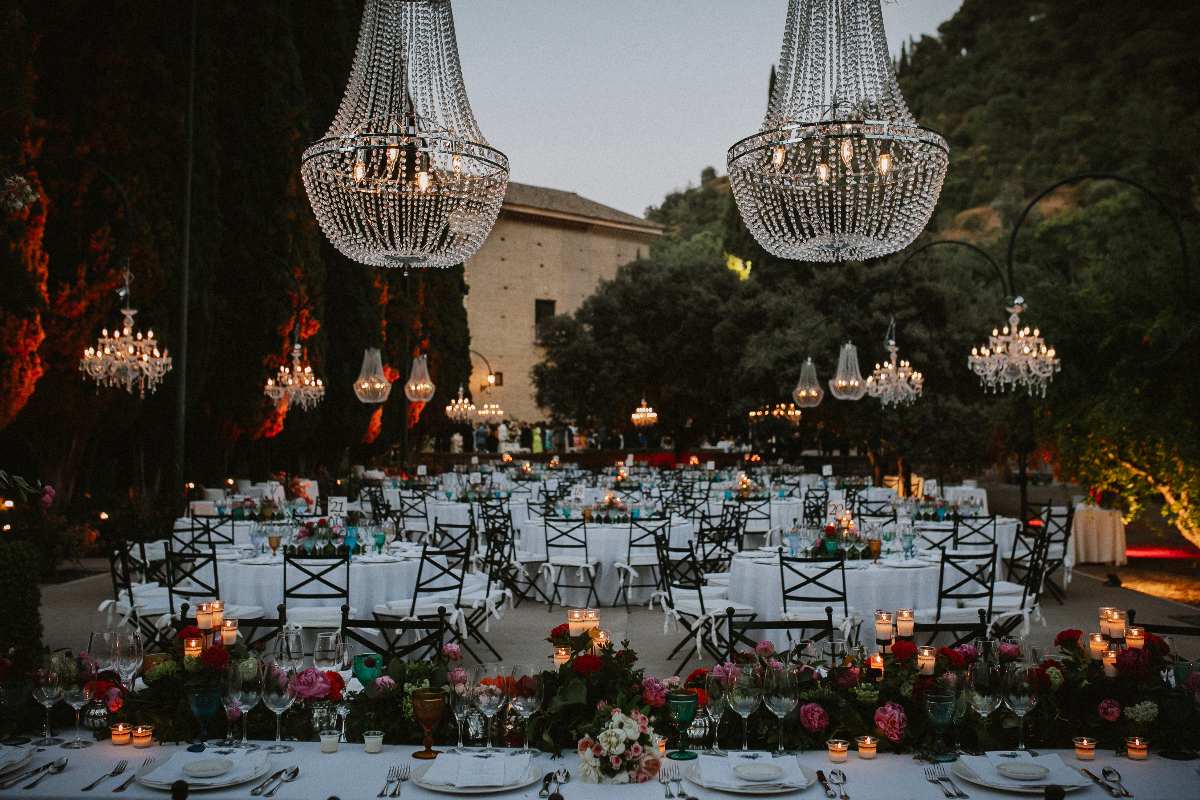 lámparas de cristal para bodas
