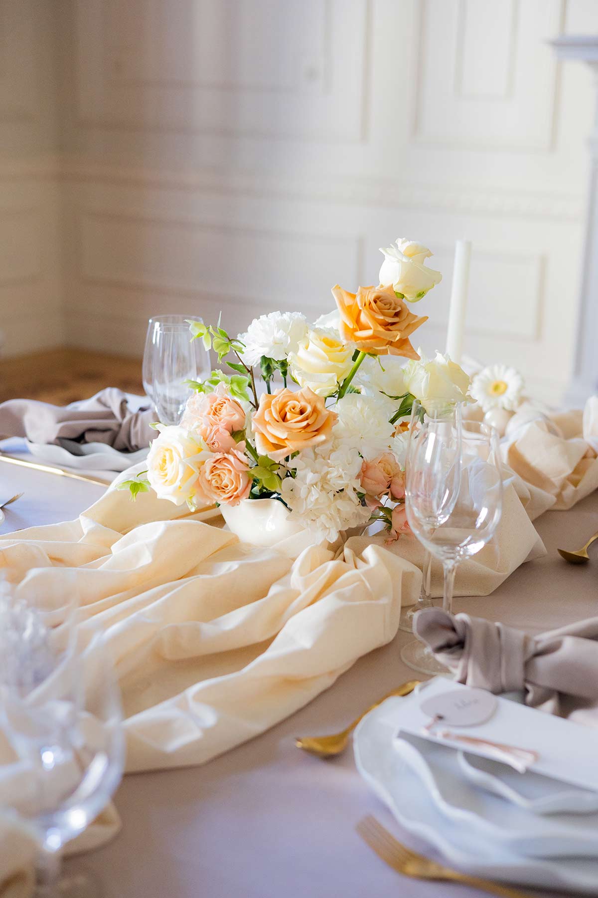 Decoración mesa banquete boda