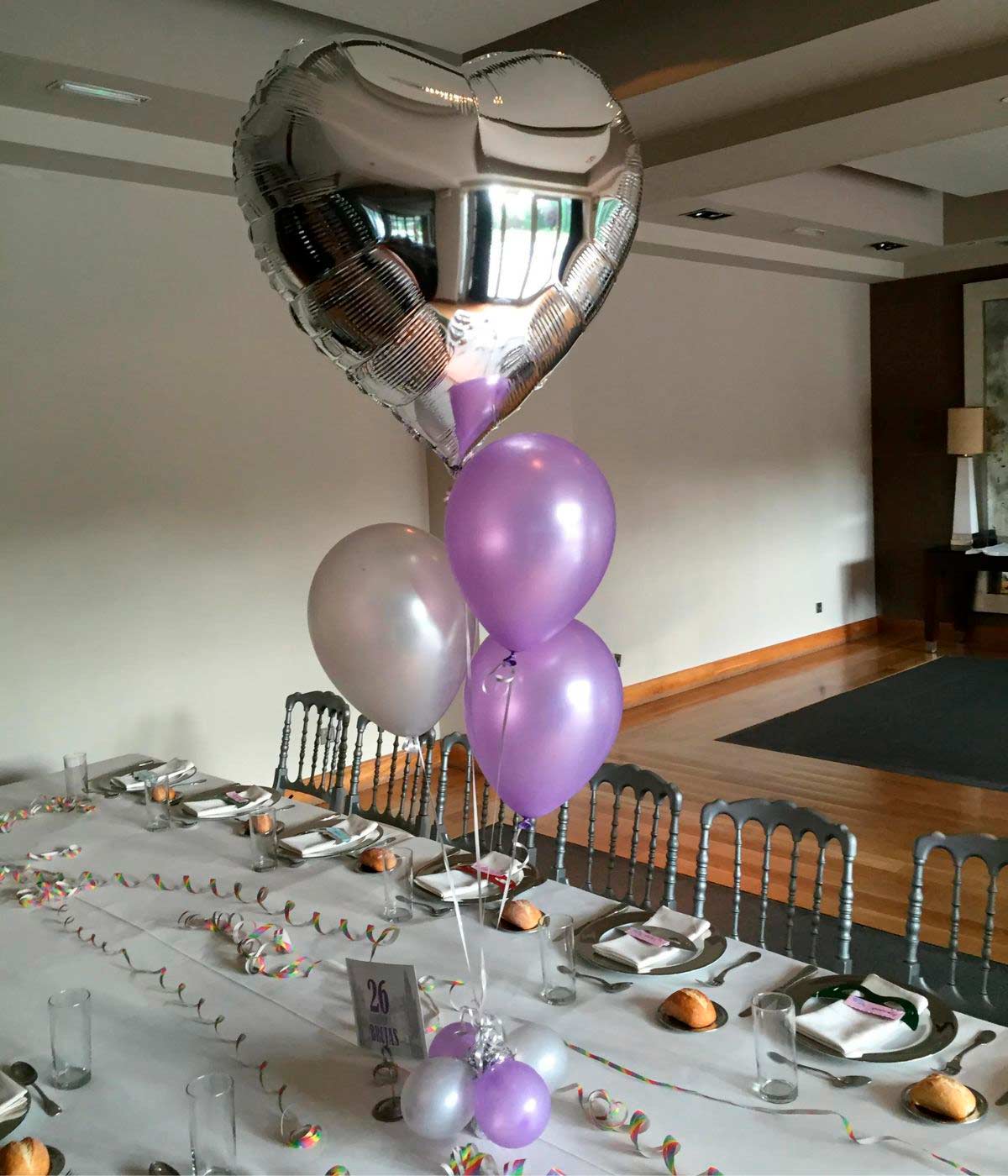 globos para boda mesas para bodas decoración para bodas