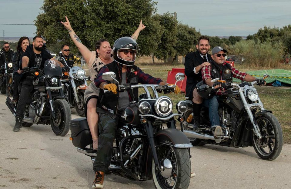 Harley Davidson llegada de los novios