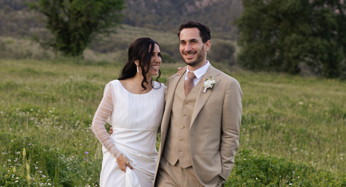 Novios en el campo