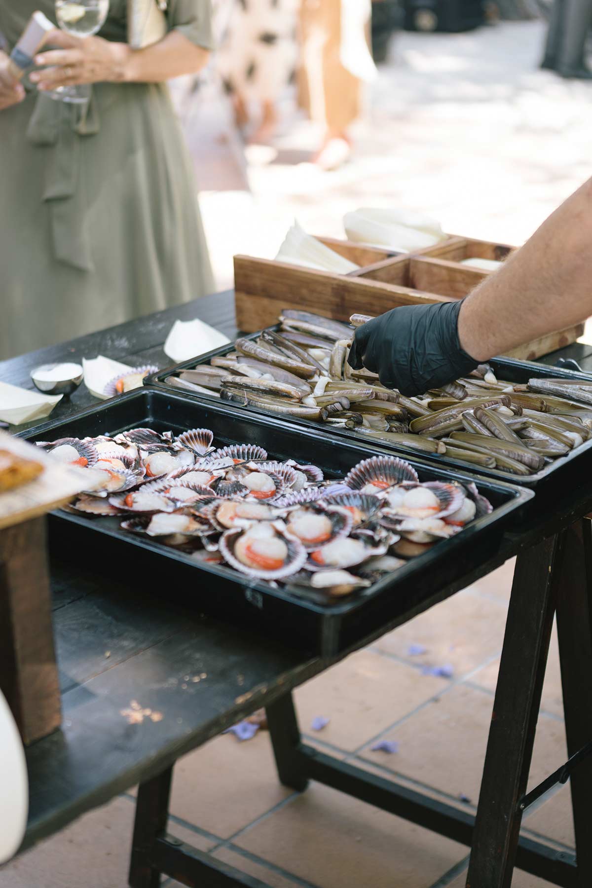 Cóctel de boda mariscos