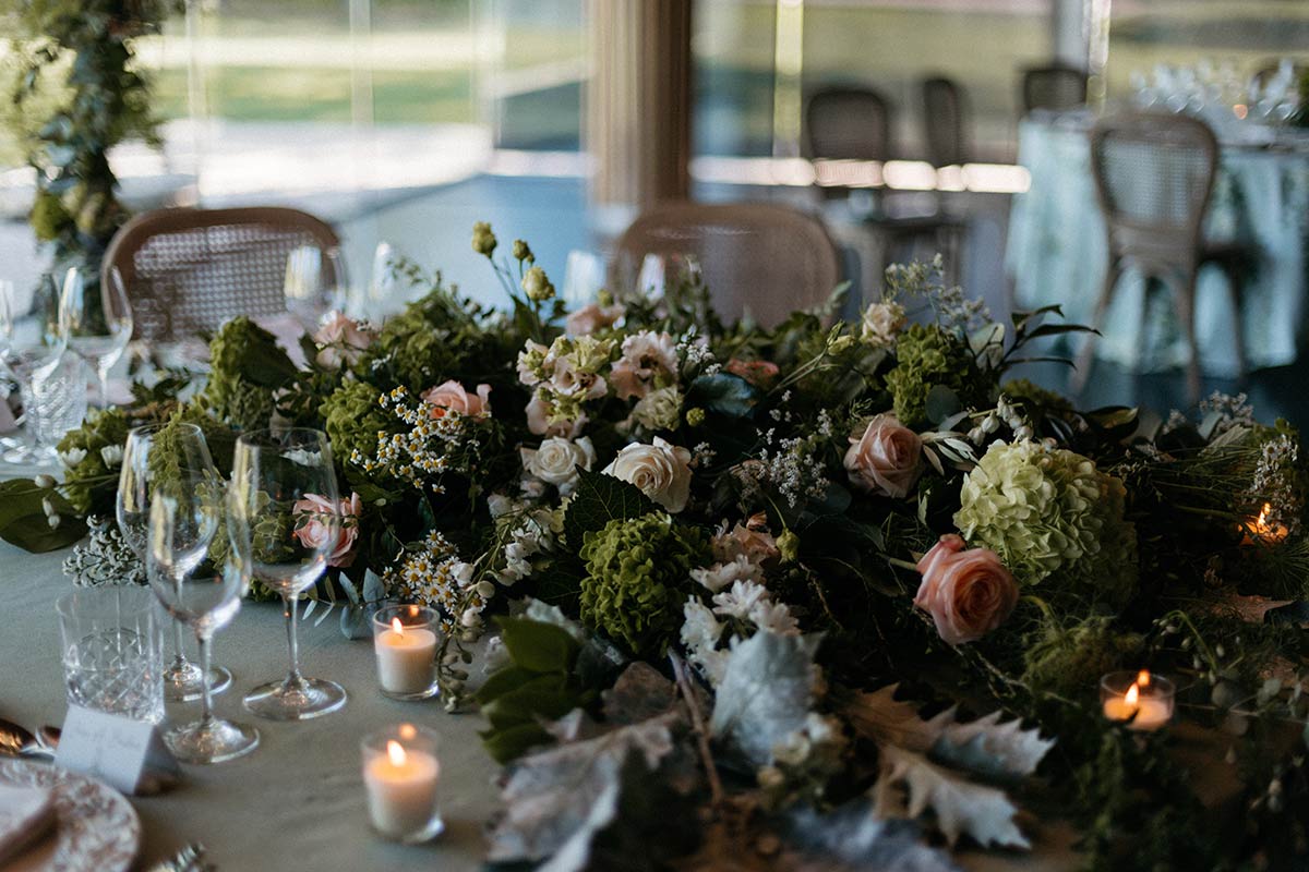 Decoración floral banquete