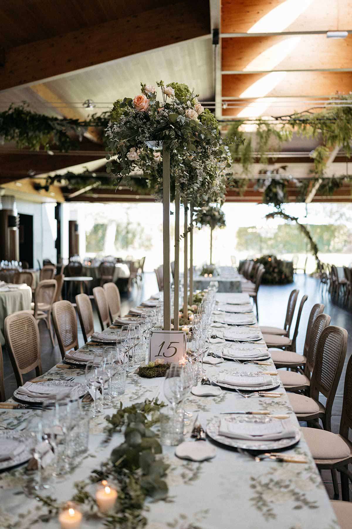 Banquete boda decoración mesas