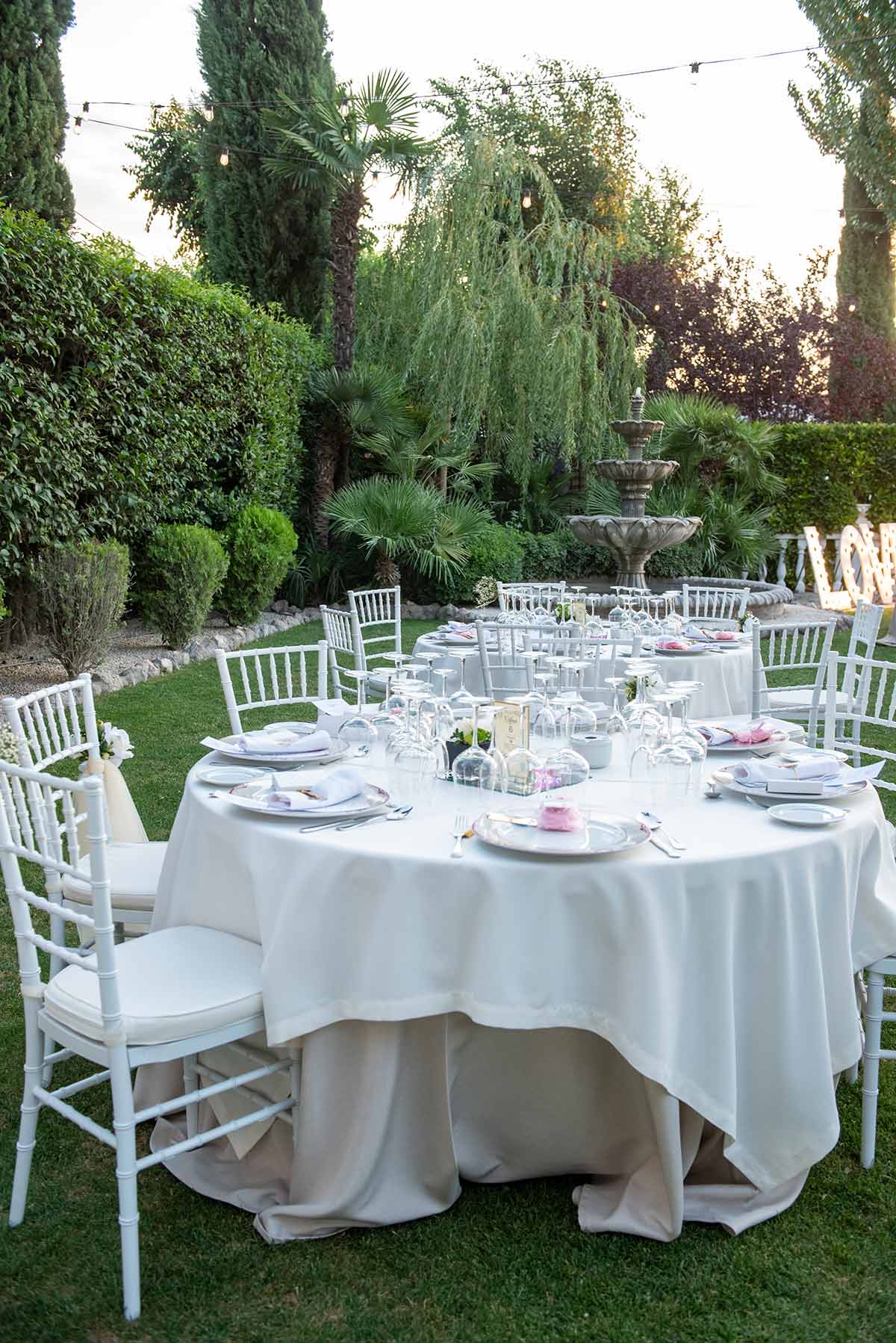 Mesas banquete al aire libre