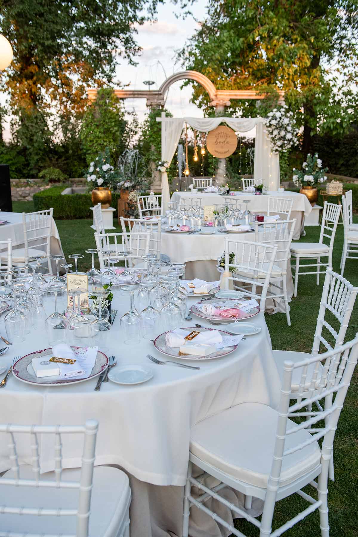 Mesas banquete al aire libre