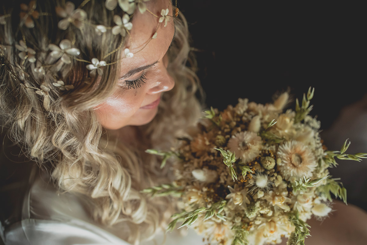 Ramo de novia joyas cabeza