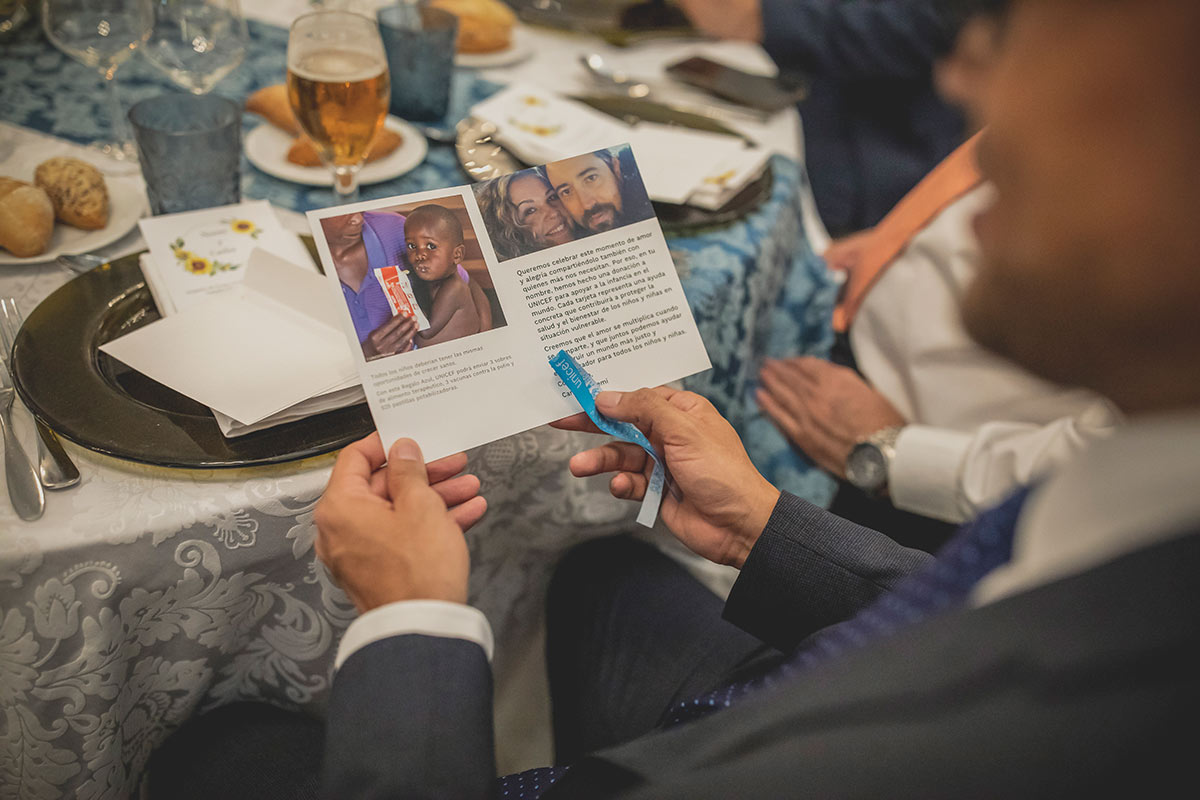 Regalo Azul de UNICEF boda