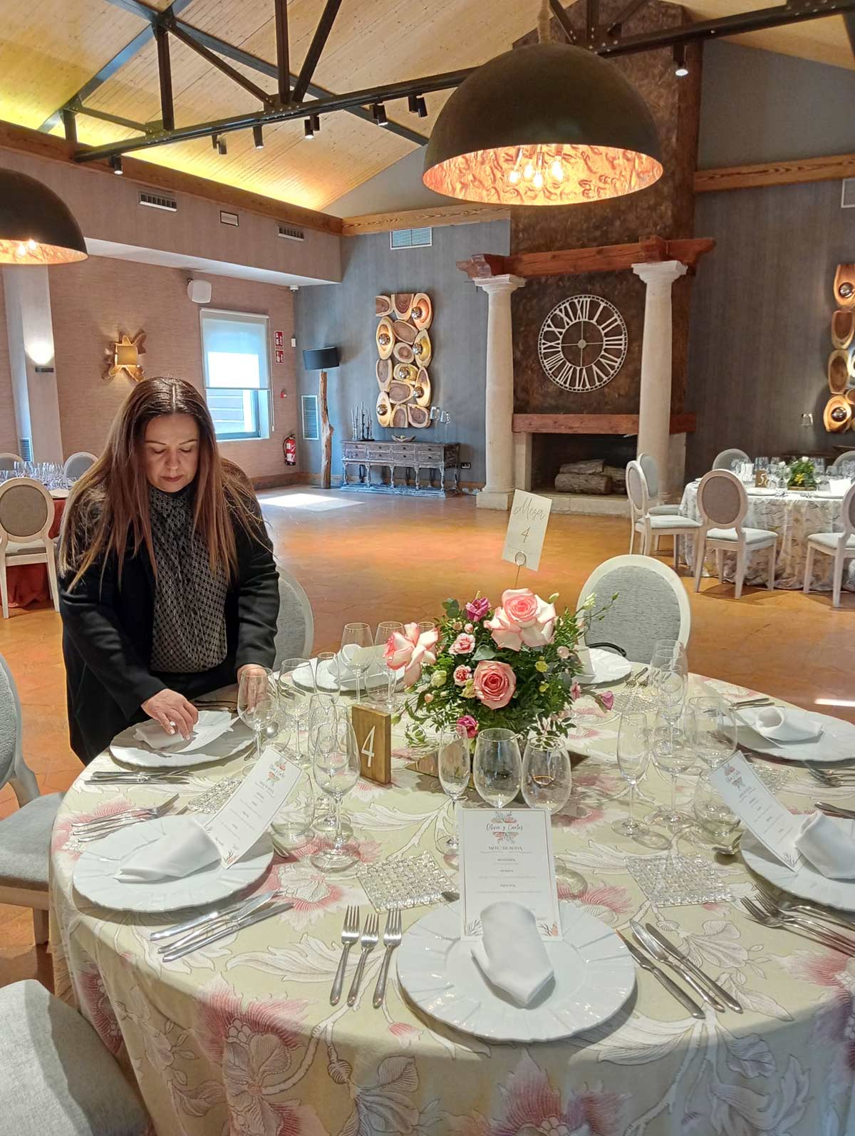 Preparativos mesas banquete